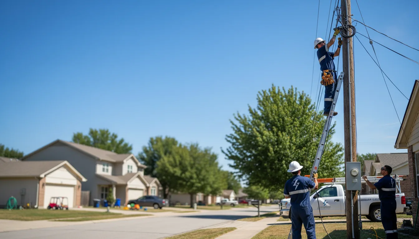 Residential electrician providing installation services in Amorita, OK